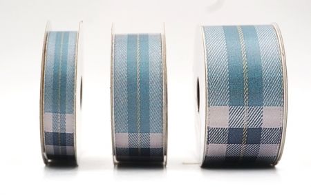 Elegantes Türkis und Blaues Karoband_AI